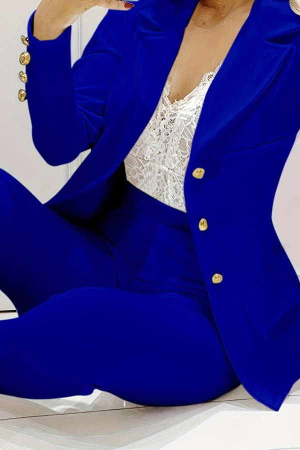 Liana's Fitted Blazer & Pants Two-Piece Set