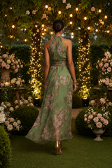Liana's Halter Neck Floral Print Maxi Dress, view 2