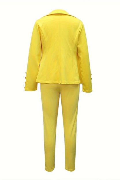 Liana's Fitted Blazer & Pants Two-Piece Set